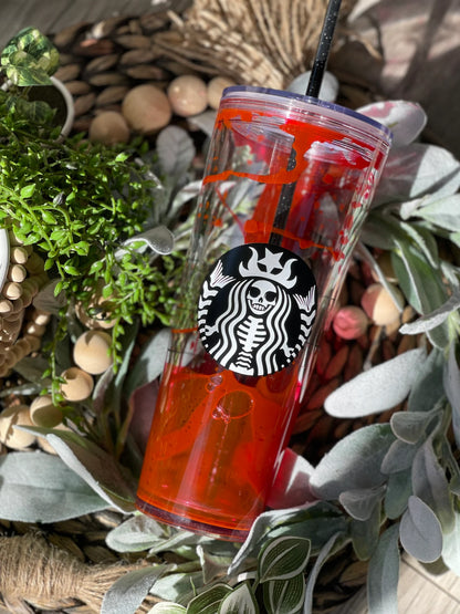 Blood Drip Skeleton Tumbler