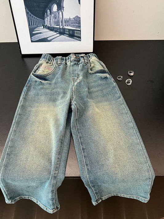 Kids bow jeans