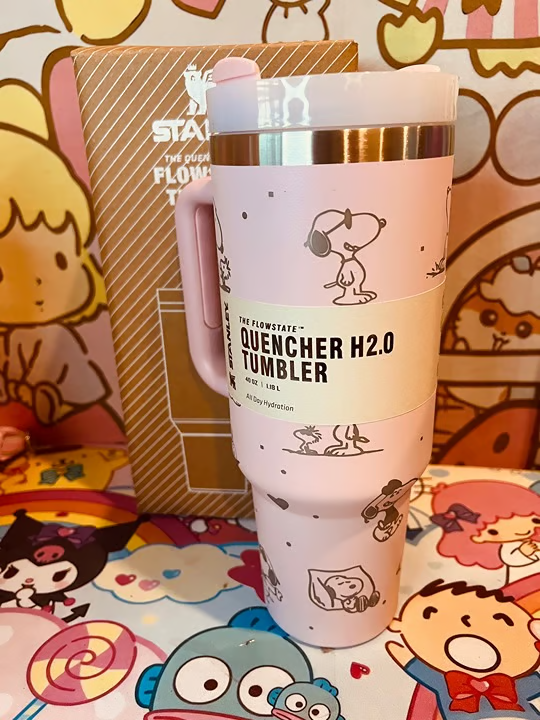 Soft Pink Snoopy Aesthetic 40 Oz Tumbler