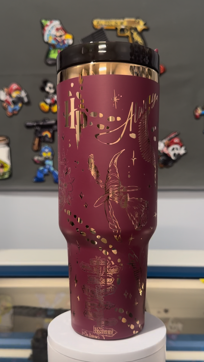 Wizard warp 40 Oz Tumbler -  Maroon