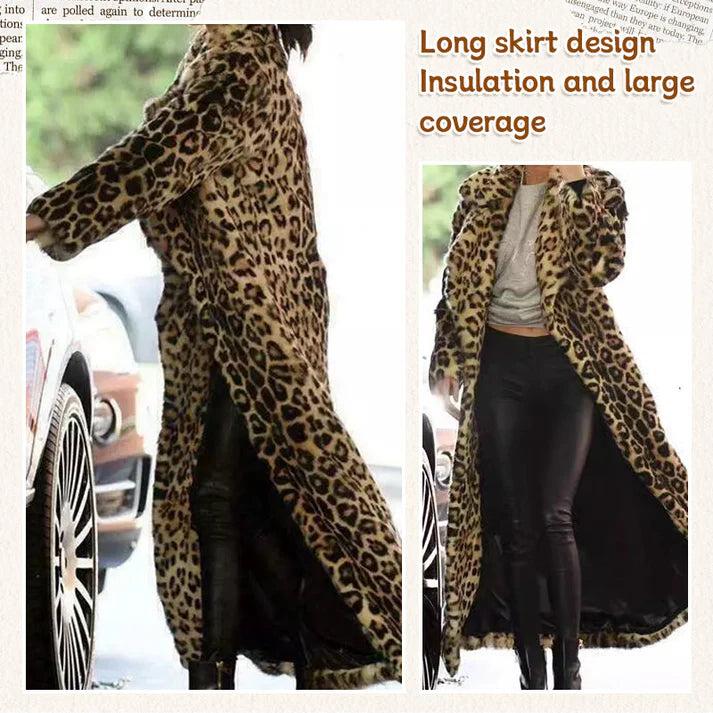 Leopard Velvet Trench Coat